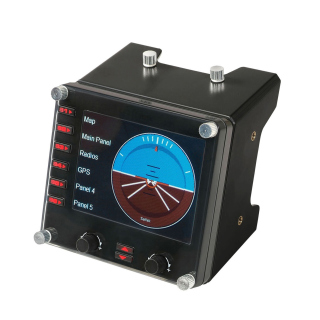 Logitech Flight Instrument Panel Professional Simulation LCD Multi-Instrument Controller