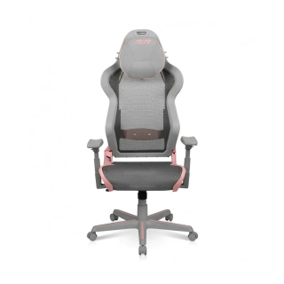 DXRacer Air Series Exclusive Suspension Springs Adjustable Lumbar Support Memory Foam Gaming Chair - Pink/Grey