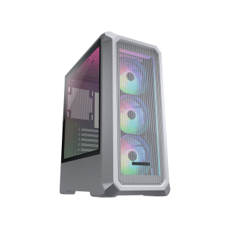 Cougar Archon 2 Mesh RGB Mid Tower Elegant Tempered Glass Side Panel Case With 3 ARGB Fan - White