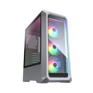 Cougar Archon 2 RGB Brilliant Mid Tower Crystalline Two Panel Front and Left Side Tempered Glass Case With 3 ARGB Fan - White