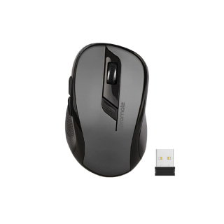 Promate Clix-7 2.4GHz Wireless Ergonomic Optical Mouse - Black
