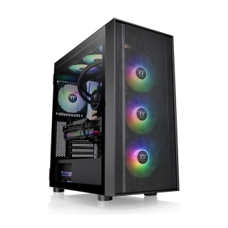 Thermaltake H570 TG Black ATX Mid Tower ARGB Tempered Glass Computer Case Chassis with Mesh Front Panel
