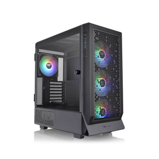 Thermaltake Ceres 500 TG ATX Mid Tower Tempered Glass Side Panel Case With 4 ARGB Fans - Black