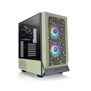 Thermaltake Ceres 300 Mid Tower Sides Panel Tempered Glass with 2 ARGB 140MM Fans - Matcha Green