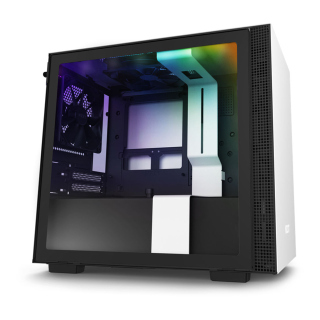 NZXT H210i Mini-ITX Tempered Glass Side Panel Case - White/Black