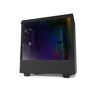 NZXT H510i Compact Mid Tower Tempered Glass Case with Lighting & Fan Control - Black