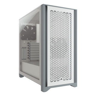 Corsair 4000D Airflow Mid Tower Steel Plastic Side Tempered Glass Panel Case with 4 Fan - White