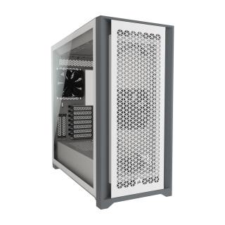 Corsair 5000D Airflow Mid Tower Steel Plastic Side Tempered Glass Panel Case with 2 Fan - White