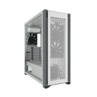 Corsair 7000D Airflow Full Tower Steel Plastic Side Tempered Glass Panel Case with 4 Fan - White