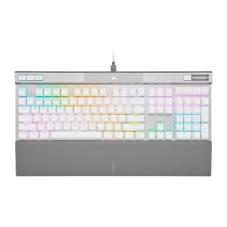 Corsair K70 PRO RGB Optical-Mechanical Gaming Keyboard  OPX Linear Switch PBT Double-Shot Keycaps - White
