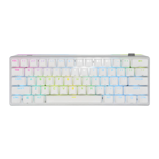 Corsair K70 Pro Mini Wireless/Wired 60% Mechanical Cherry MX Red Switch Keyboard with RGB Backlighting White