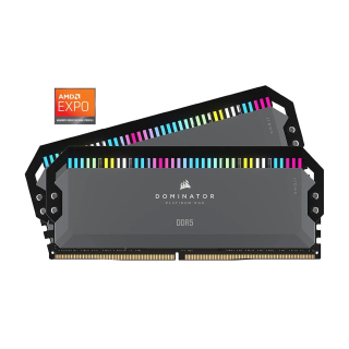 Corsair Dominator Platinum RGB 32GB (2x16GB) DDR5 6000MHz C30 AMD Desktop Memory Kit - Black