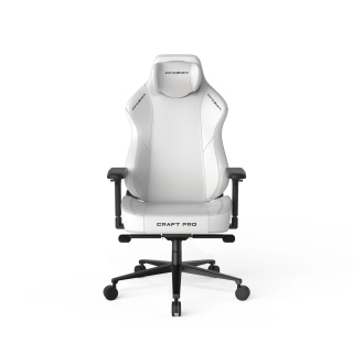 DXRacer Craft Pro Classic Unique Embroidery Anti-Pinch Hand Protective Cover Ergonomic Support  Gaming Chair - White