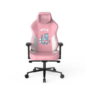 DXRacer Craft Pro Hello Cat Unique Embroidery Ergonomic Support  Gaming Chair - Pink