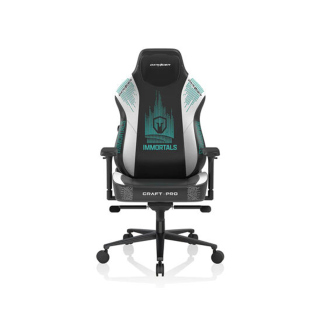 DXRacer Craft Pro Immortals Unique Embroidery Ergonomic Support Gaming Chair - Black/White