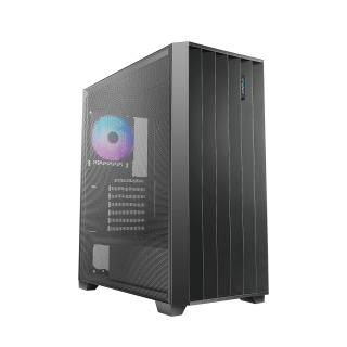 Azza Legionaire ATX Mid Tower Metal Mesh Side Panel Gaming Case With 4 ARGB & PWM Fans - Black