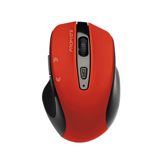 Promate Cursor 2.4GHz EZGrip™ Ergonomic Wireless Mouse - Red