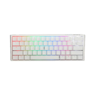 Ducky One 3 Aura Mini White Hot-Swap RGB Double Shot PBT Wired Mechanical Keyboard Cherry Red Switch
