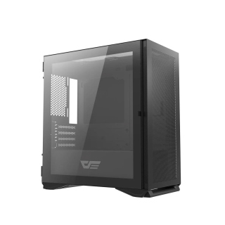 DarkFlash DLM200 Mini Mesh ATX Mid Tower Tempered Glass Side Panel Case With 3 ARGB Fans - Black