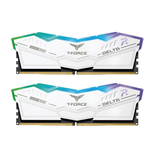 TeamGroup T-Force DELTA RGB 32GB (2x16GB) DDR5 6000MHz CL38 Memory Kit - White