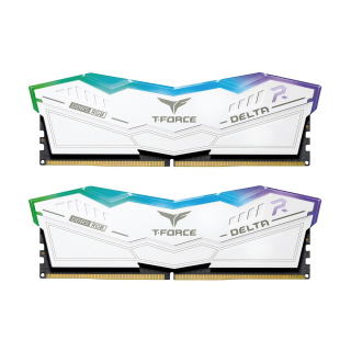 TeamGroup T-Force DELTA RGB 64GB (2x32GB) DDR5 6000MHz CL38 Memory Kit - White
