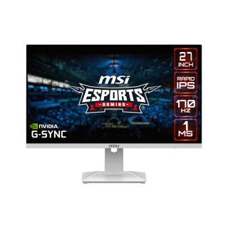 MSI G274QRFW 27-inch IPS, 2K (WQHD, 2560 x 1440) 170Hz, 1ms, Gaming Monitor with G-Sync Compatible - White