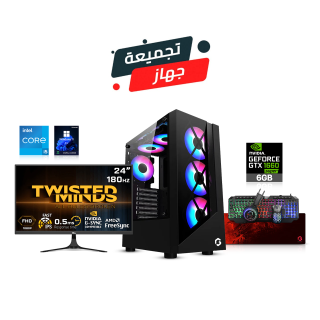 Gaming PC i5-12400F, H610 Motherboard, 16GB DDR4 RAM, 1TB NVMe SSD, GTX 1660 Super 6GB VGA, 600 Watt PSU, GameOn Trident II G-Series Case, Win 11 Pro Licence, Twisted Minds 24" 180Hz FHD Gaming Monitor (TM24FHD180IPS), Gameon Cypher XL All-In-One Bundle