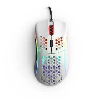 Glorious Model D Minus 12,000 DPI Wired Gaming Mouse (62g) - Glossy White