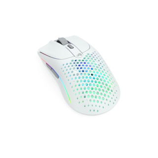 Glorious Model O2 RGB Wireless 2.4GHz + Bluetooth 5.2 + Wired Gaming Mouse (68g) - Matte White