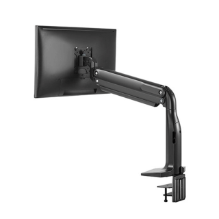 Gadgeton Versatile Single Monitor Arm - Black Stand And Mount For Gaming And Office Use (17" - 43")