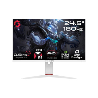 Gameon Artic Pro Series 24" FHD IPS 180Hz 0.5ms Gaming Monitor With AMD FreeSync & Nvidia G-Sync (Support PS5) - White