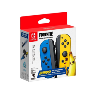 Nintendo Switch Joy-Con Controller Pair with Fleet Force Bundle - Blue/Yellow (Fortnite Edition)