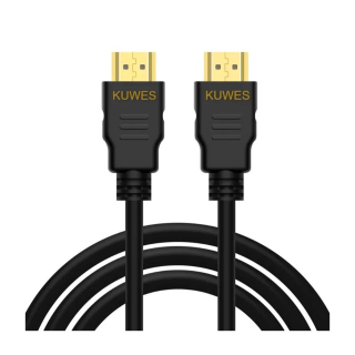 Kuwes Hdmi Cable Gold Male to Male Connector 2.0V Ultra HD/4K (4096x2160) 0.5M