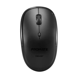 Promate Hover 2.4GHz Sleek Precision Tracking Ergonomic Wireless Mouse - Black