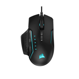 Corsair GLAIVE RGB PRO Comfort FPS/MOBA Wired Gaming Mouse with Interchangeable Grips - Aluminum