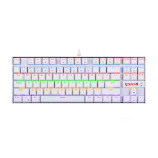 Redragon Kumara K552W-RGB Mechanical Gaming Keyboard – Blue Switches – White