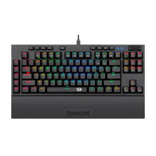 Redragon K596 Vishnu Wireless/Wired RGB TKL Mechanical Gaming Keyboard With Wrist Rest (Red Switches)