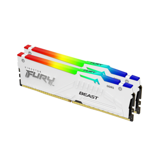 Kingston Fury Beast RGB 32GB (2x16GB) DDR5 6000MT/s CL40 Memory Kit - White