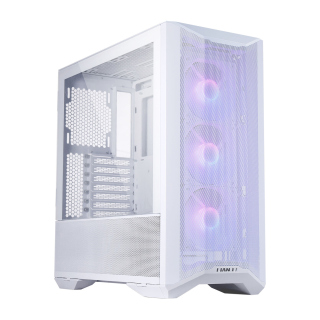 LIAN LI Lancool II Mesh C RGB-S ATX Mid Tower Tempered Glass Side & Front Panel Case with 4 Fans - Snow White