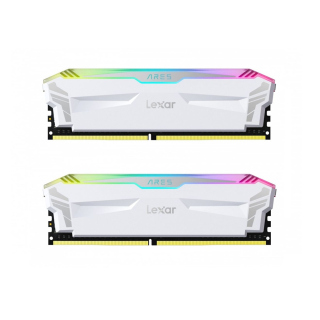 Lexar Ares RGB 16GB (2x8GB) DDR4 3866MHz CL18 Memory Kit With Heatsink - White