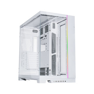 LIAN LI O11 Dynamic EVO XL Front And Side Tempered Glass Panel ATX Full Tower Case - White (No Fans Included)