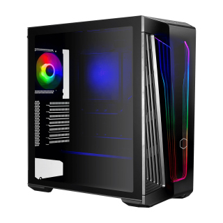 Cooler Master MasterBox 540 Mid-Tower ARGB Ether Front Panel Removable Top Panel Tempered Glass Front Dark Mirror Panel with Case - Black