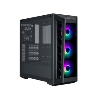 Cooler Master MasterBox MB530P  Mid Tower 3 SidesTempered Glass Panels Addressable 4 RGB Fans with Lightning Control Case – Black