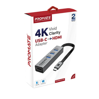 Promate Media Hub 4K Vivid Clarity USB-C to HDMI Adapter