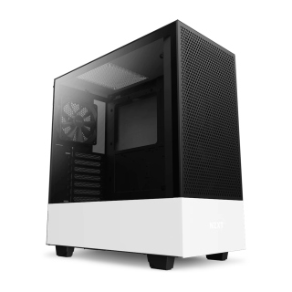 NZXT H510 Flow Mid Tower ATX Case Tempered Glass with 2x Aer F 120mm Matte White