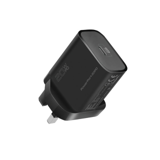 Promate PowerPort 20PD 20W Power Delivery USB-C Wall Charger Black