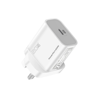 Promate PowerPort 20PD 20W Power Delivery USB-C Wall Charger White
