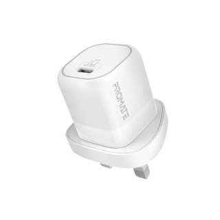 Promate Power Port  25W Power Delivery USB-C Wall Charger - White