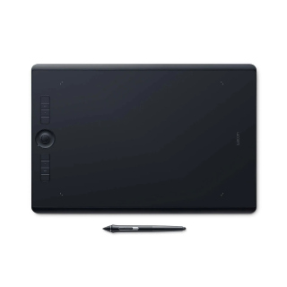Wacom Intuos Pro Creative Pen Tablet Large Customizable ExpressKeys Radial Menu, Pen side switches - Black