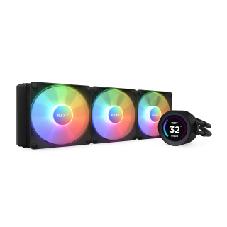 NZXT Kraken Elite RGB 360mm-RGB AIO CPU Liquid Cooler–Customizable LCD Display - 3 x F120RGB Core Fans Radiator Fans Black
